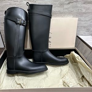 Burberry Roscoe Riding Rain Boot with Belt